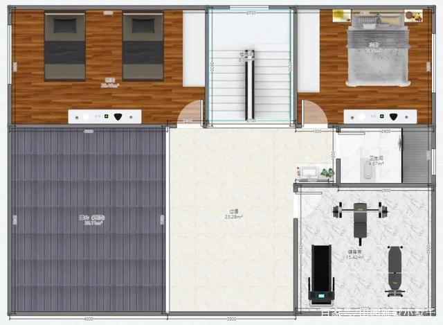 家占地較大，喜歡挑空客廳，并對房間布局有自己的規(guī)劃，設(shè)計師根據(jù)業(yè)主的建議便著手設(shè)計的!