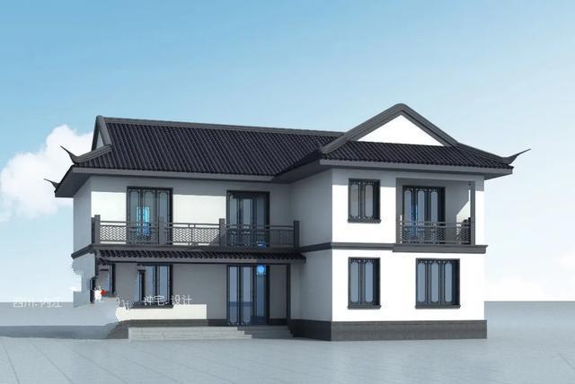 屋頂采用歇山頂起翹方式，造型優(yōu)美，整體莊重選用仿古造型的鐵藝欄桿，配合整體造型，讓建筑凸顯古香古色的獨(dú)特韻味!