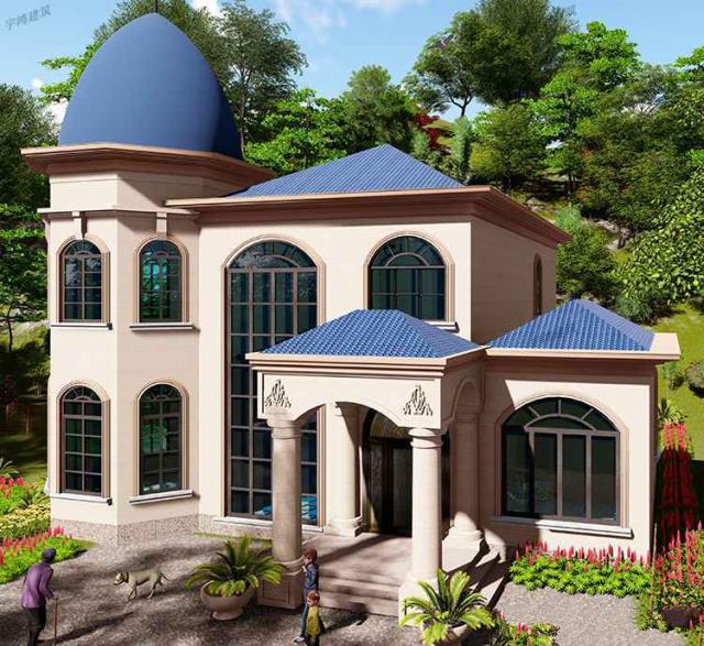 今天就推薦這套非常大氣實(shí)用的二層農(nóng)村別墅戶型，建造它，不僅有面子，還能讓你更加輝煌騰達(dá)。