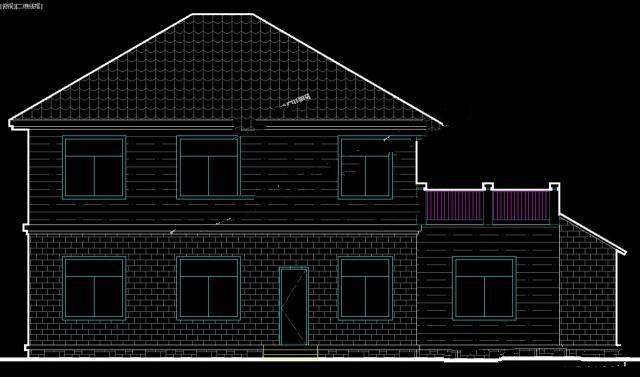 這款別墅造型簡單，并沒有特別復(fù)雜，在外觀顏色搭配上能夠滿足大多數(shù)人審美,有院子、有車庫、有陽臺(tái)!