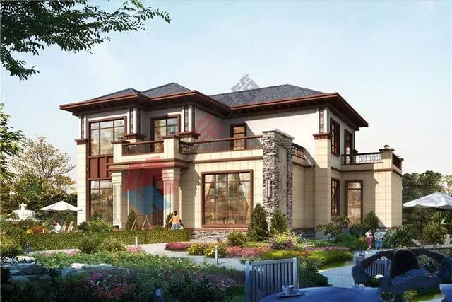 我們推薦一款新中式帶土灶二層別墅，占地180平米實用又經(jīng)濟(jì)建筑的每一個細(xì)節(jié)都反映了我們的主觀愿望!