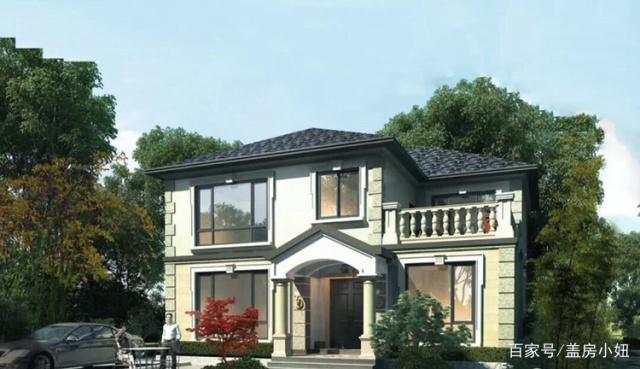 鄉(xiāng)村的歐式別墅用黃色真石漆制成，溫馨浪漫，給一家人一個快樂的家。