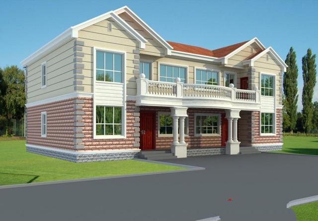 　　精致簡(jiǎn)潔的閣樓式雙層別墅設(shè)計(jì)及效果圖，想建房的可以看看！