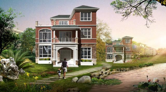 120平方米的鄉(xiāng)村住宅設(shè)計(jì)，經(jīng)典大氣，三層歐式風(fēng)格實(shí)用、略顯小康的住宅!