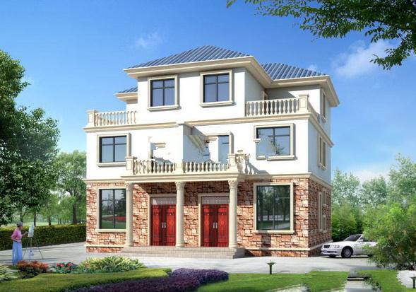 農(nóng)村一樓洋房的設(shè)計圖外觀時尚，布局巧妙，村民們都同意,老年人生活舒適，避免了爬樓梯的危險，也便于外出!