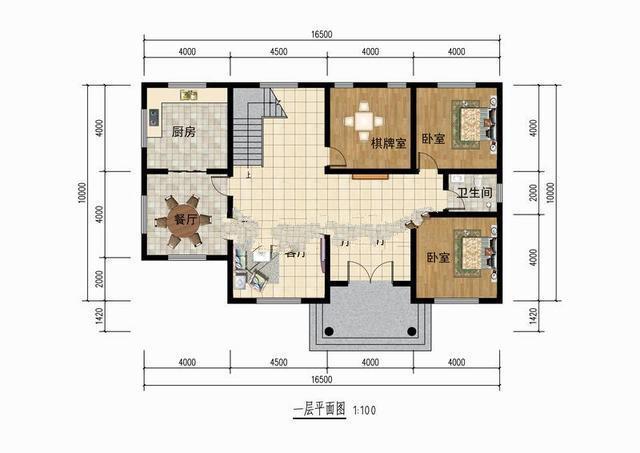 農(nóng)村二層住宅建筑的設(shè)計圖，有一個大的下拉窗口設(shè)計，當美麗的住宅在家鄉(xiāng)建成時，沒有什么可擔心的。