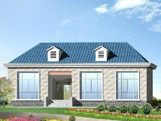 帶有閣樓的歐式一層半鄉(xiāng)村別墅的設(shè)計非常實用，可以作為兩層使用，沒有浪費。