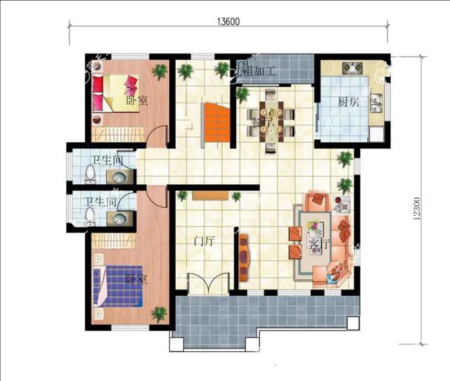 13.6mx12.3m現(xiàn)代風(fēng)格實用怎么設(shè)計