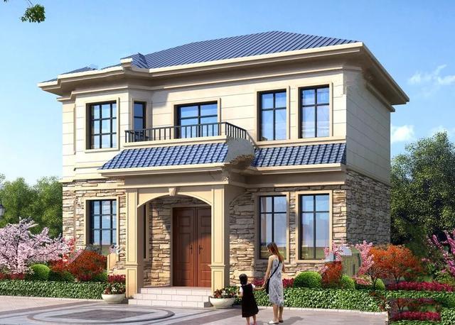 如果我家鄉(xiāng)的宅基地真的很小，那么我只能建一棟小別墅。下面兩棟農(nóng)村2層別墅，寬約9米，有3-4間室內(nèi)臥室。建設(shè)成本非常實(shí)用!