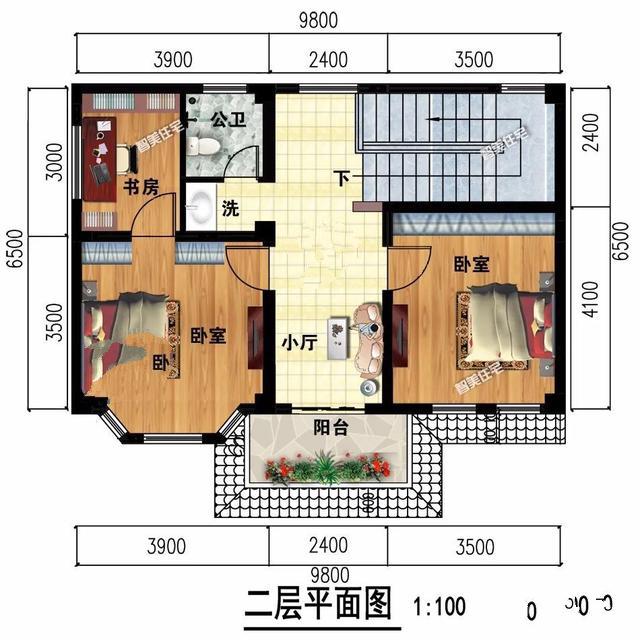 如果我家鄉(xiāng)的宅基地真的很小，那么我只能建一棟小別墅。下面兩棟農(nóng)村2層別墅，寬約9米，有3-4間室內(nèi)臥室。建設(shè)成本非常實(shí)用!