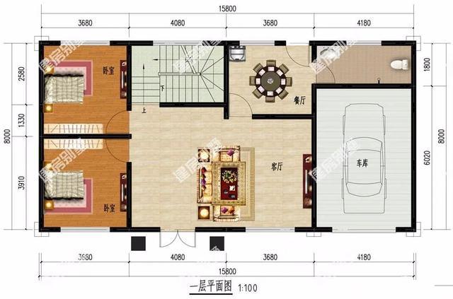 兩棟別墅面寬都15米左右，外觀布局完全不同的形式，喜歡廚房單獨(dú)建，帶車庫(kù)且宅基地深度小的，第一款戶型很合適。