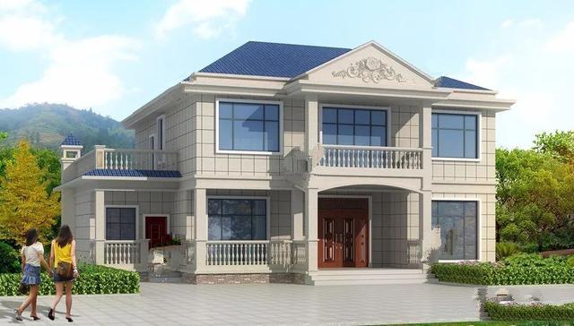 兩棟別墅面寬都15米左右，外觀布局完全不同的形式，喜歡廚房單獨(dú)建，帶車庫(kù)且宅基地深度小的，第一款戶型很合適。