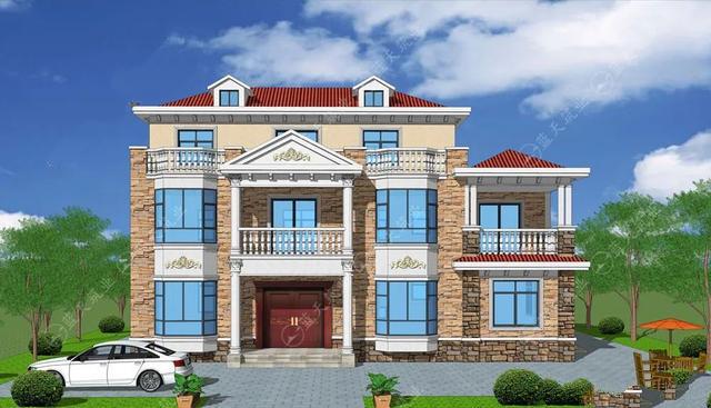 　優(yōu)雅的歐式三層自建別墅，優(yōu)雅的風(fēng)格，時尚的設(shè)計，一排排落地玻璃窗給整個別墅增添了神秘。