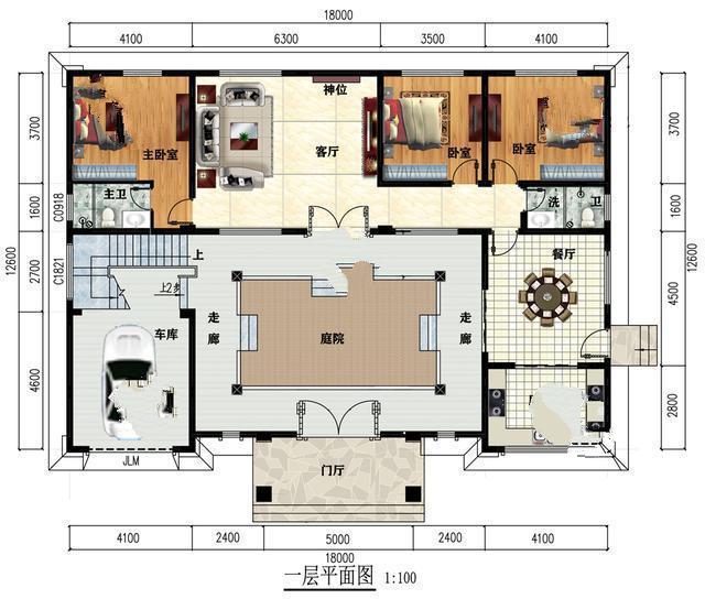 二樓1812.6米的中式庭院是村里最漂亮的建筑，令人羨慕。中國式的兩層復式住宅那一定是這個村子里最漂亮的房子，你的家人和朋友會羨慕你的家!