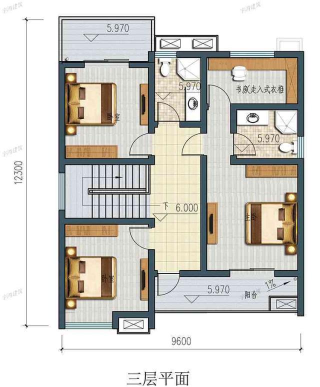 三層別墅設計圖紙和效果圖