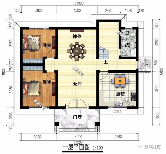 簡單的第一層和一個美麗的第二層。