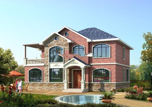 2019年新二層花園別墅的設(shè)計(jì)，