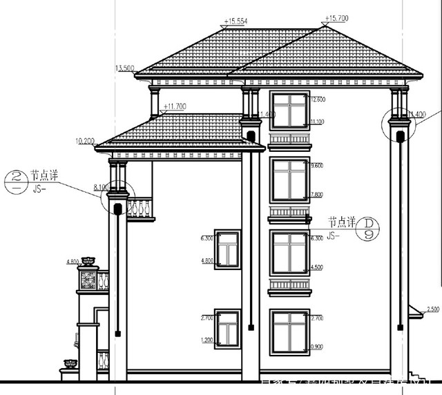 　農(nóng)村地區(qū)豪華歐式三層半別墅