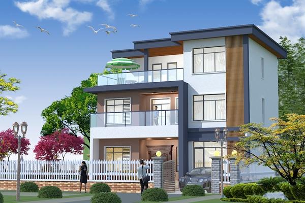 11.3 m  x8.5 m新型現(xiàn)代農(nóng)村自建建筑設(shè)計