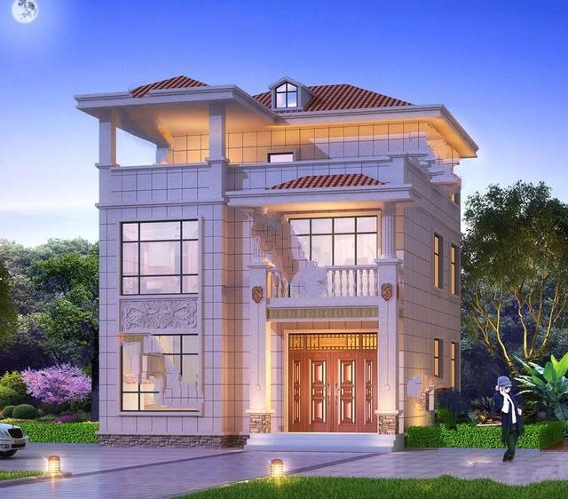 　兩棟寬超過9米的三層別墅