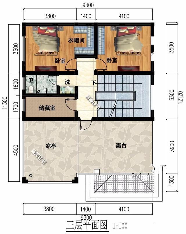 　兩棟寬超過9米的三層別墅