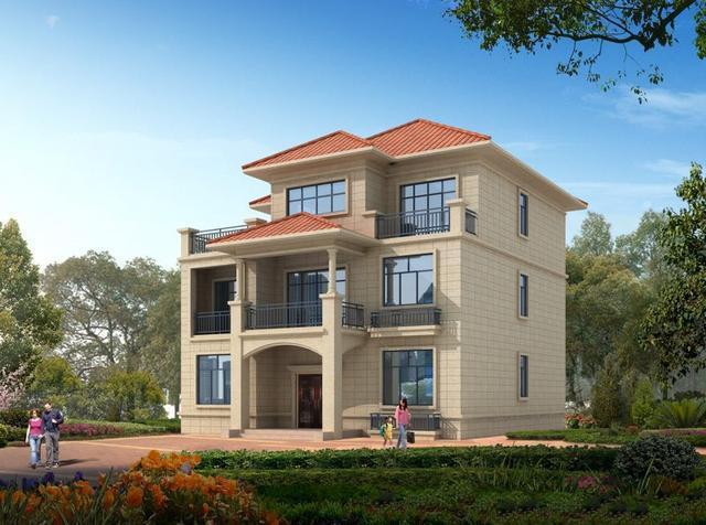 帶陽臺和車庫的兩棟別墅的設(shè)計(jì)圖紙