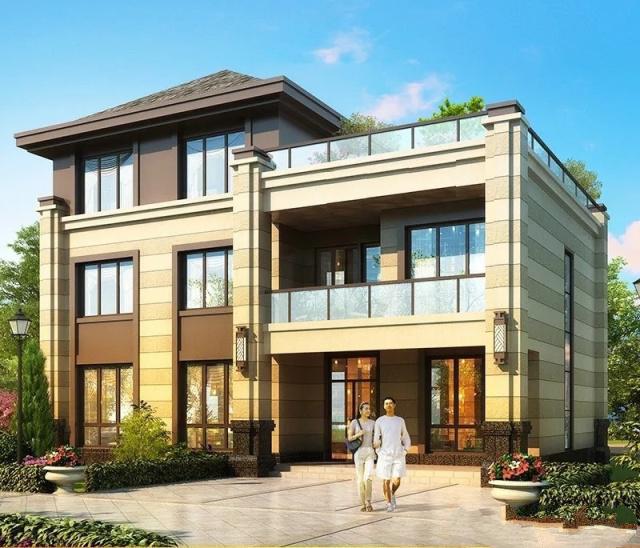 自建的農村三層復式別墅