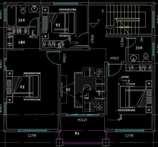 120平方米的農(nóng)村三層自建建筑設(shè)計(jì)