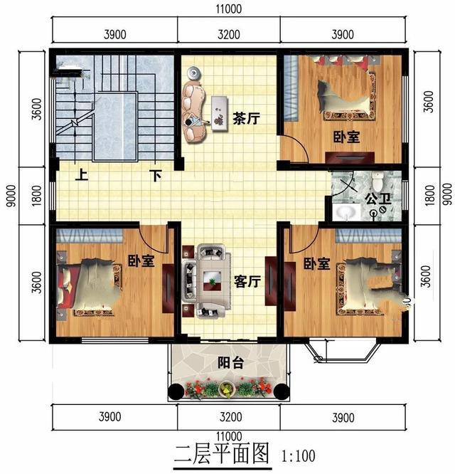 三樓帶有大露臺(tái)的經(jīng)典別墅客