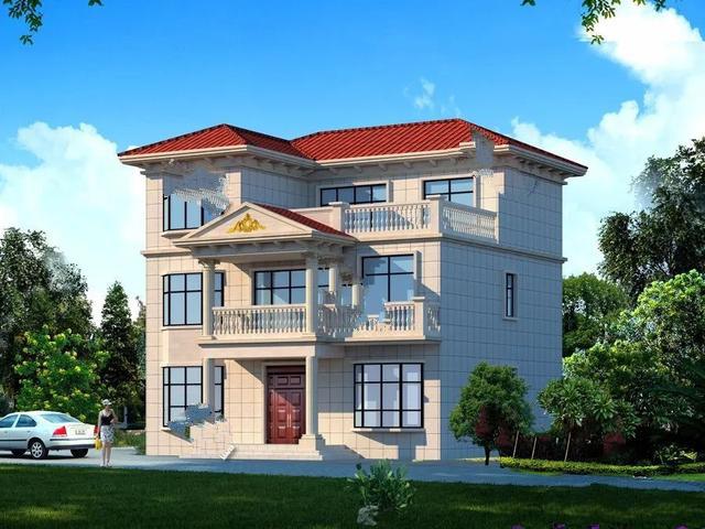 三樓帶有大露臺(tái)的經(jīng)典別墅客