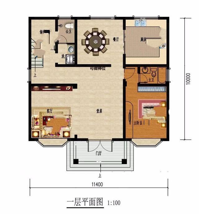 三樓帶有大露臺(tái)的經(jīng)典別墅客