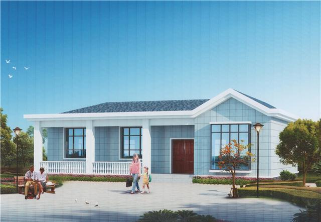 三棟單層平房別墅設計