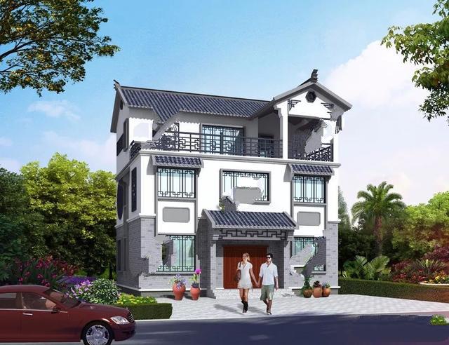 中式設(shè)計(jì)的別墅