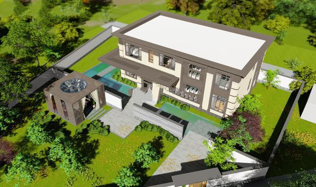 兩層中式別墅。