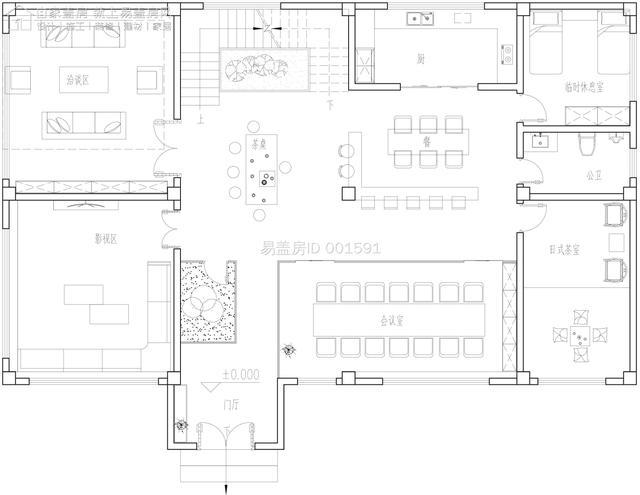 兩層中式別墅。