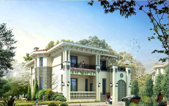 　兩層歐式別墅的設計圖紙