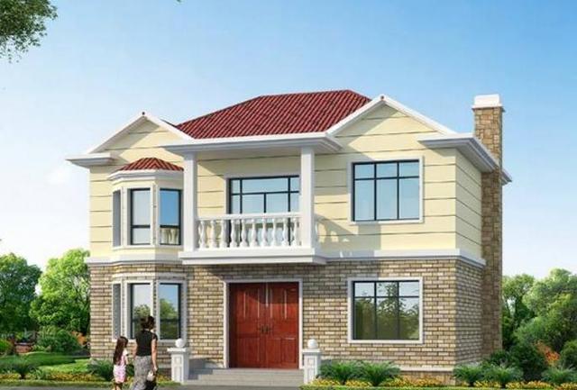 占地約100平方米的兩層建筑設(shè)計(jì)圖