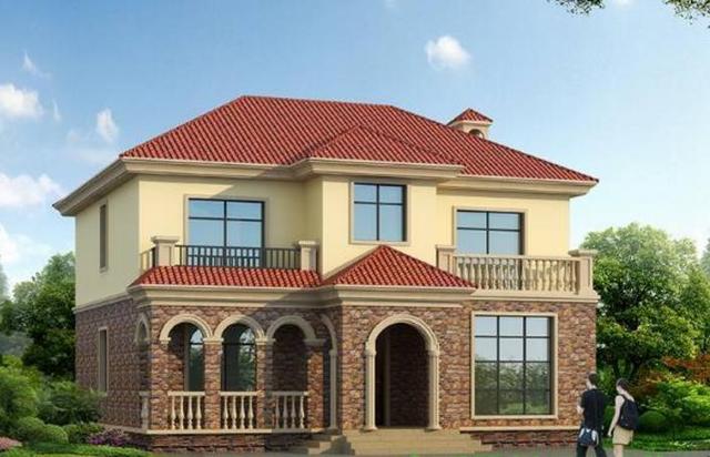 占地約100平方米的兩層建筑設(shè)計(jì)圖