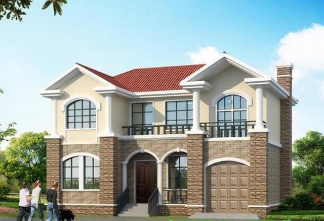 占地約100平方米的兩層建筑設(shè)計(jì)圖