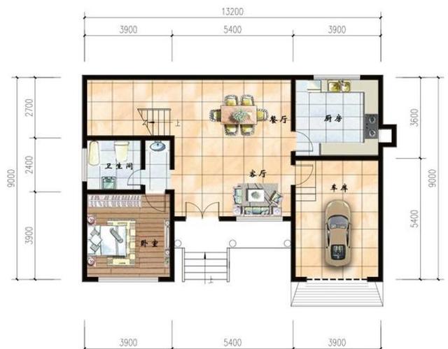 占地約100平方米的兩層建筑設(shè)計(jì)圖
