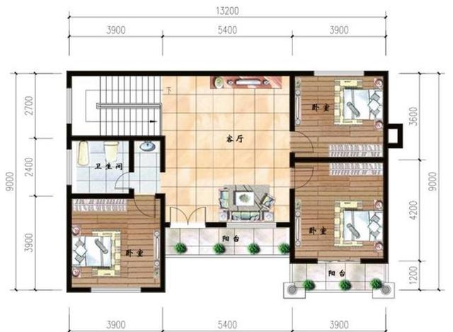 占地約100平方米的兩層建筑設(shè)計(jì)圖