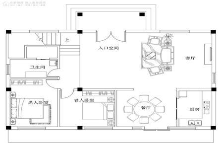 100平方米小戶型農(nóng)村自營住宅設(shè)計(jì)圖