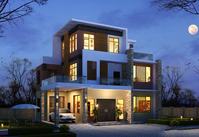 三層復(fù)古別墅