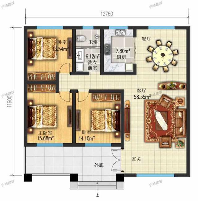 　三套農(nóng)村別墅的最新設(shè)計，完美的布局，這樣的房子百年不落伍