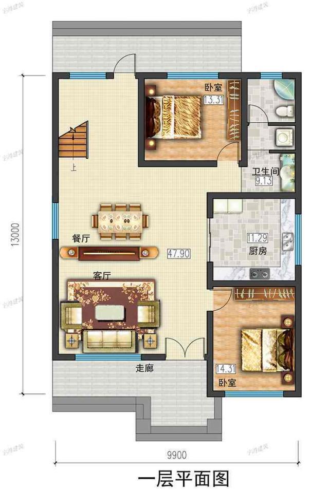 　三套農(nóng)村別墅的最新設(shè)計，完美的布局，這樣的房子百年不落伍