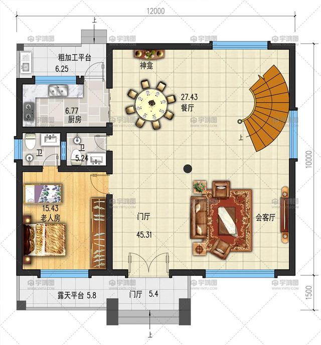 120平帶復式客棧農村別墅