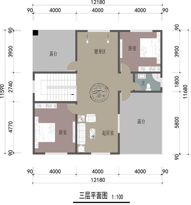 三層新中國(guó)式別墅
