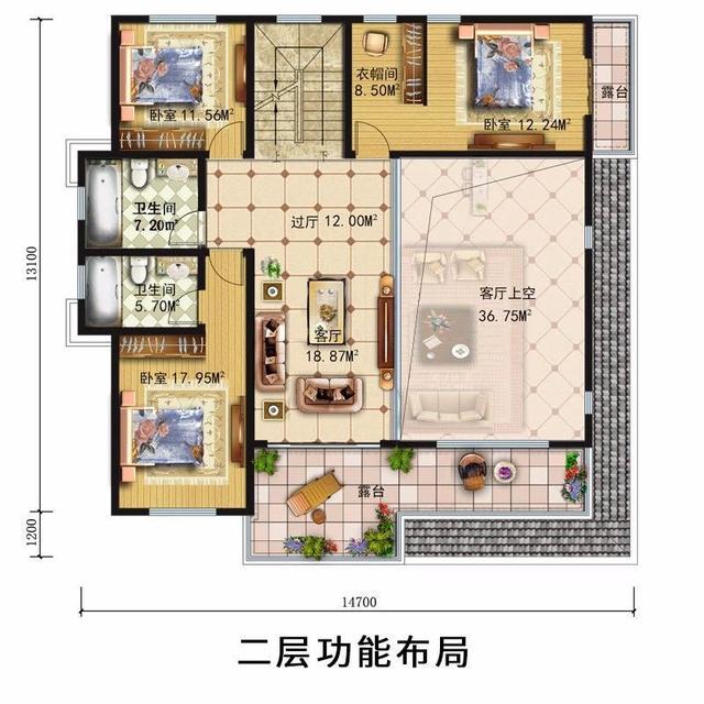 　　輕鋼別墅的平面和效果圖，你喜歡哪個？