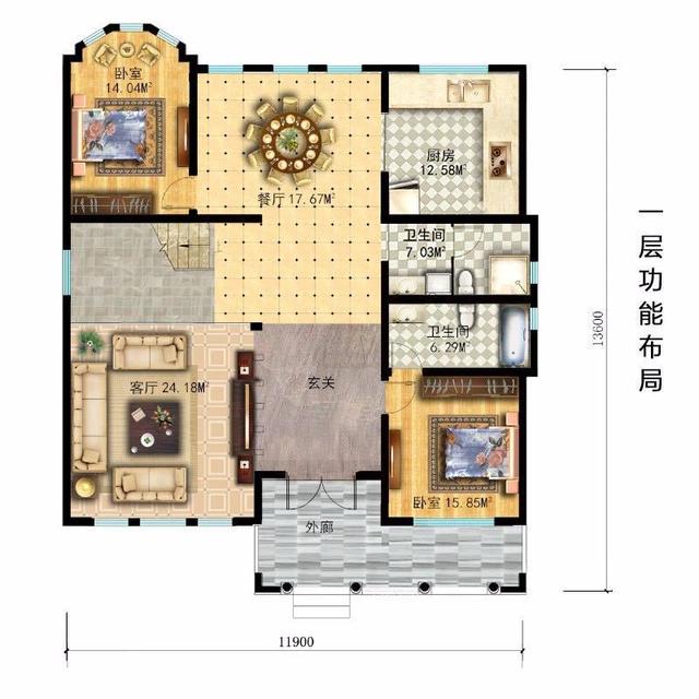 　　輕鋼別墅的平面和效果圖，你喜歡哪個？