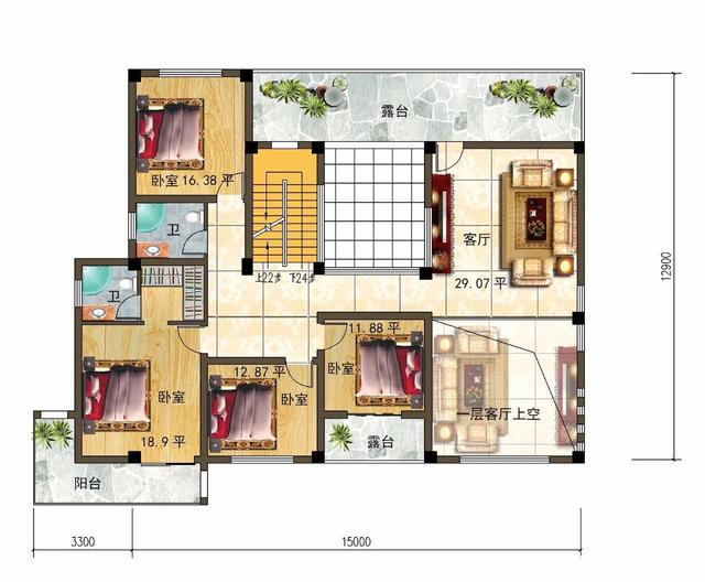 　　輕鋼別墅的平面和效果圖，你喜歡哪個？